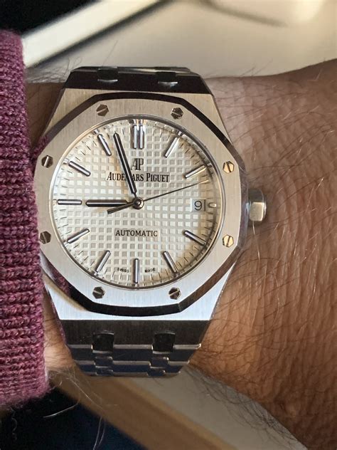 audemars piguet royal oak two tone|audemars piguet 15450st review.